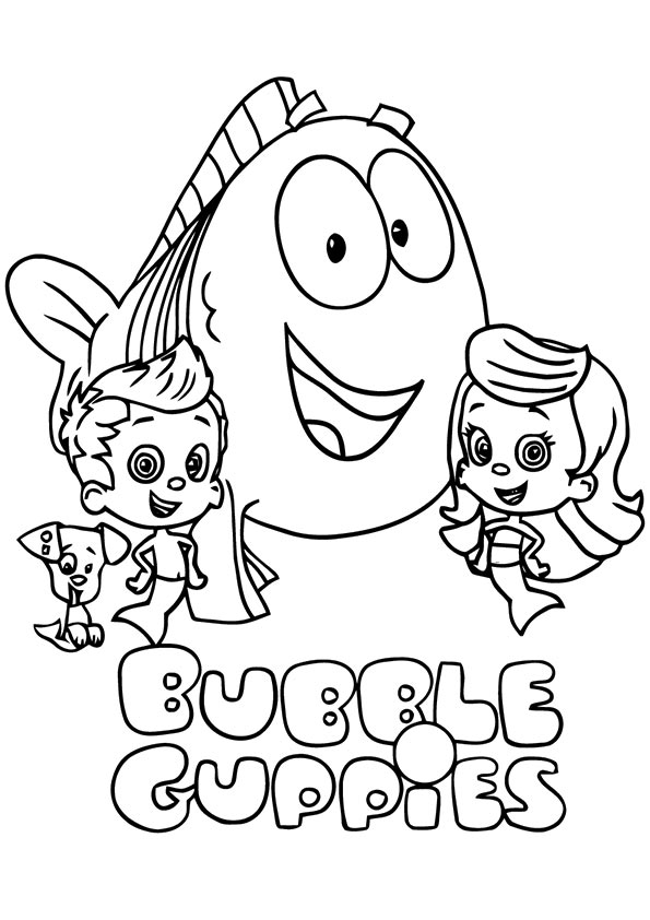 Plansa de colorat cu Bubble Guppies 23 21